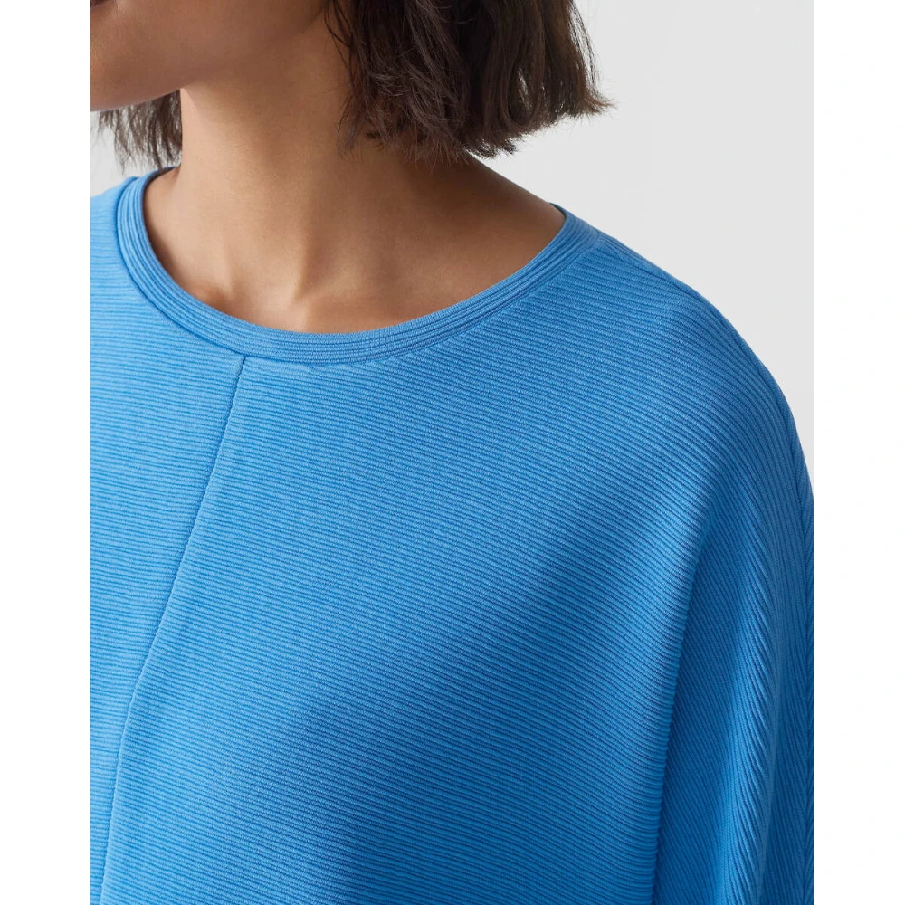 Opus Korte Mouw Top Sinni Blue Dames