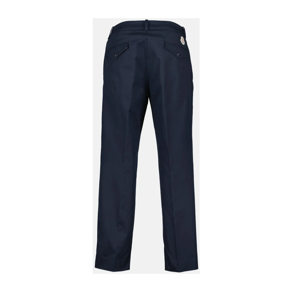 Moncler Rechte Pasvorm Chino Broek Blue Heren