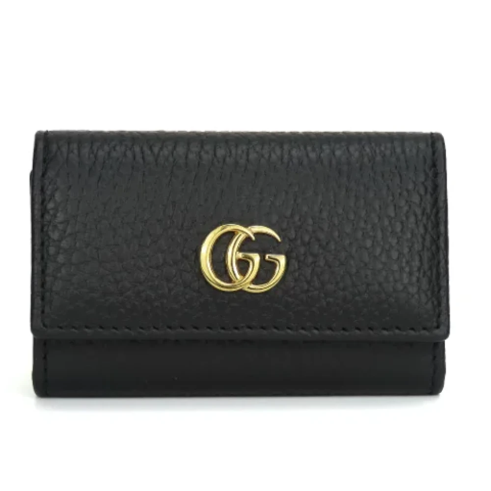 Gucci Vintage Pre-owned Leather key-holders Black Dames