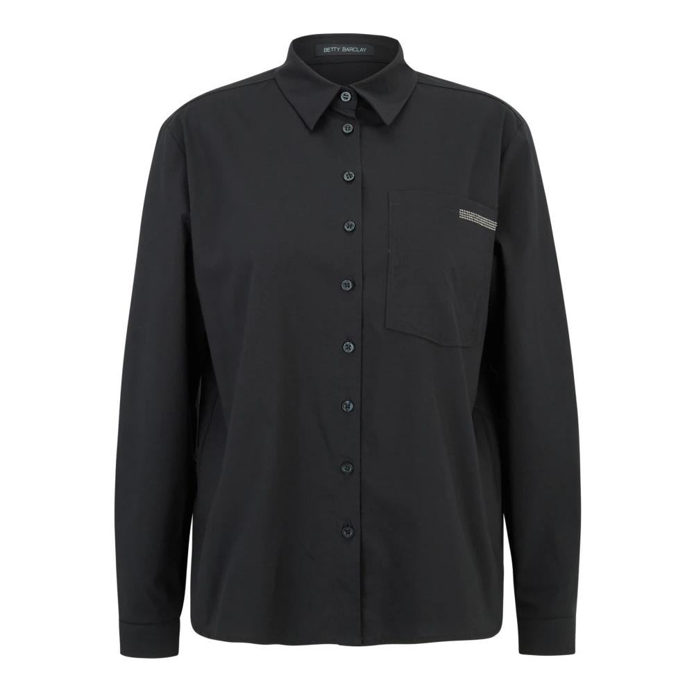 Betty Barclay Gestreepte Blouse met Kraag Black Dames