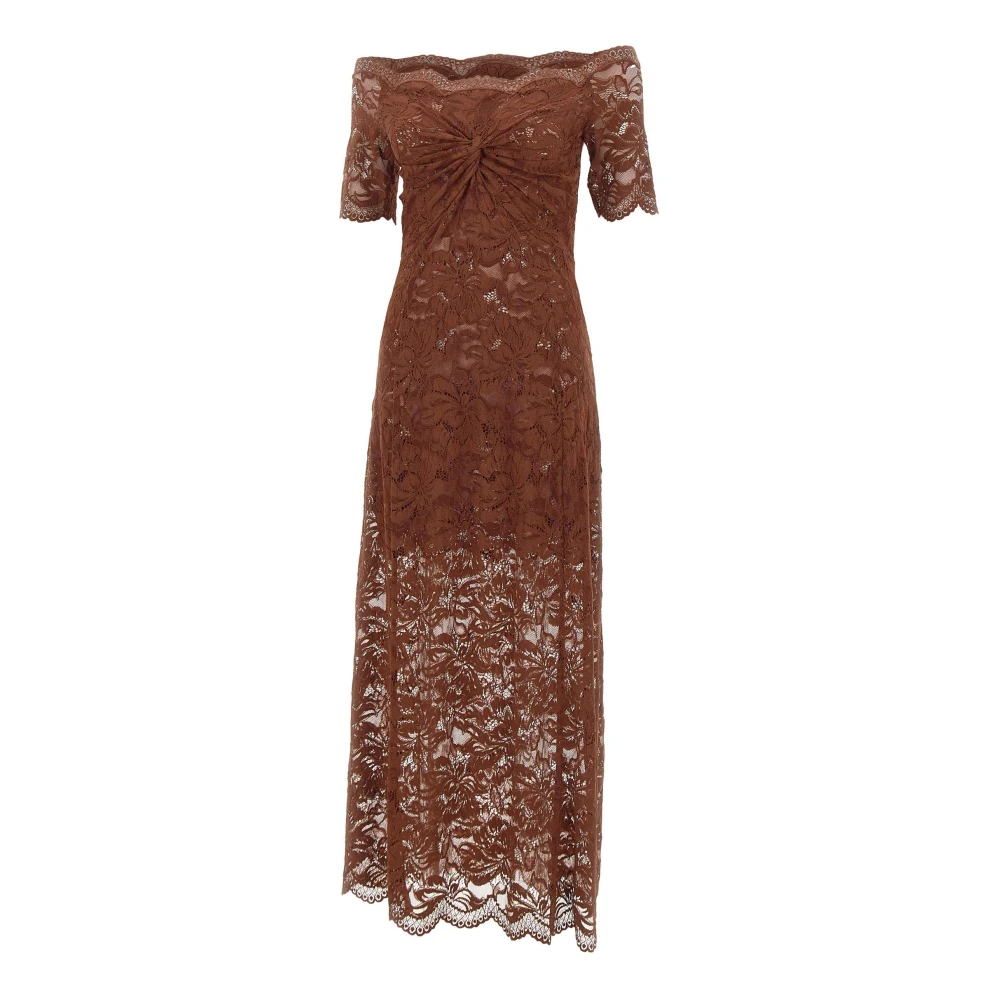 Rabanne Mujer Marrón - Vestido Largo De Encaje - Dresses - S