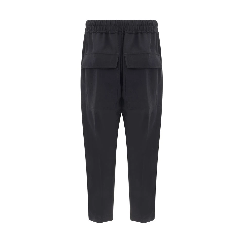 Rick Owens Elastische taille boot-cut wollen broek Black Dames