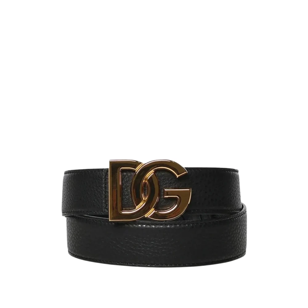 Dolce & Gabbana , Belts, Male, Black, 105 Cm, Logo Belt