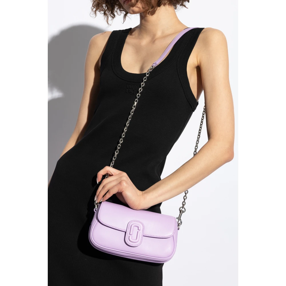 Marc Jacobs Schoudertas met logo Purple Dames
