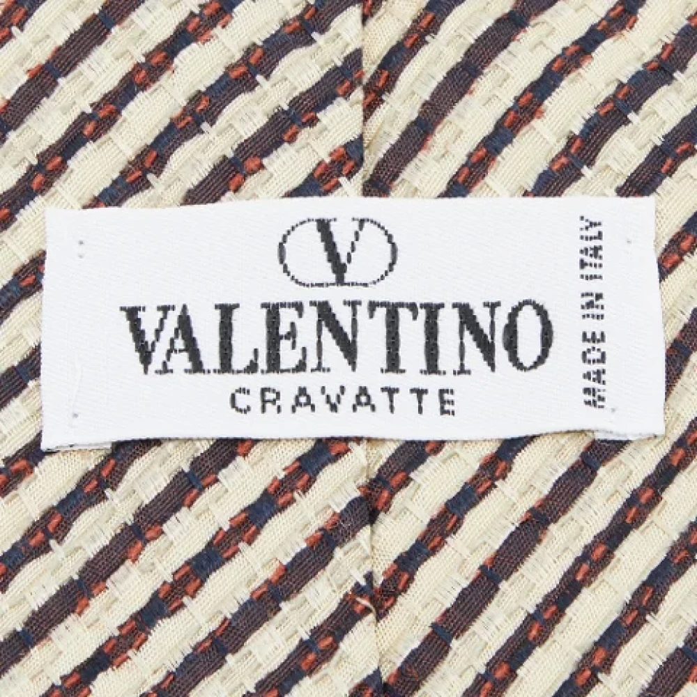 Valentino Vintage Pre-owned Silk home-office Beige Heren