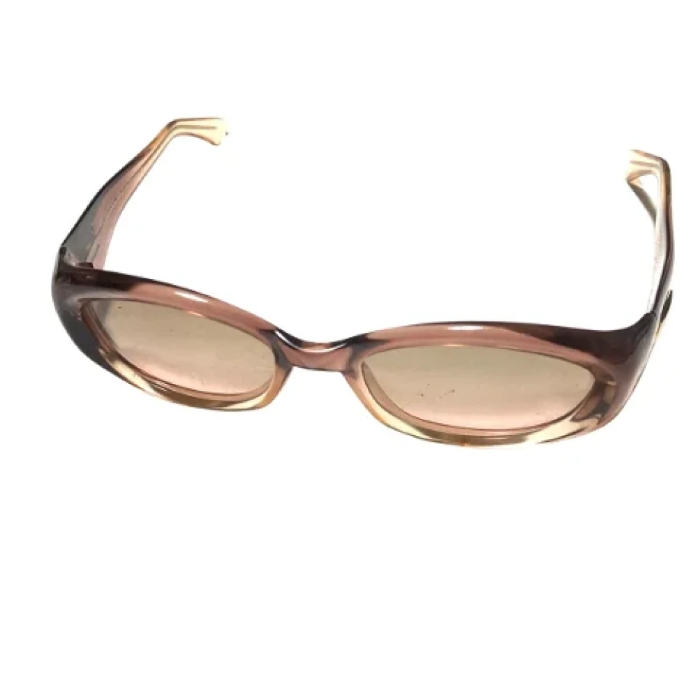 Gucci Vintage Tweedehands bruine plastic zonnebril Brown Dames