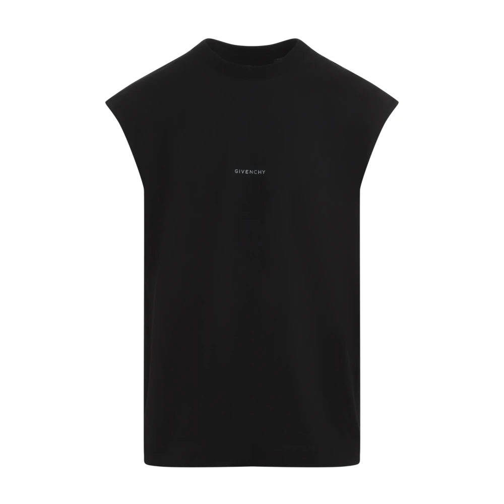 Givenchy Svart Ärmlös T-shirt Black, Herr