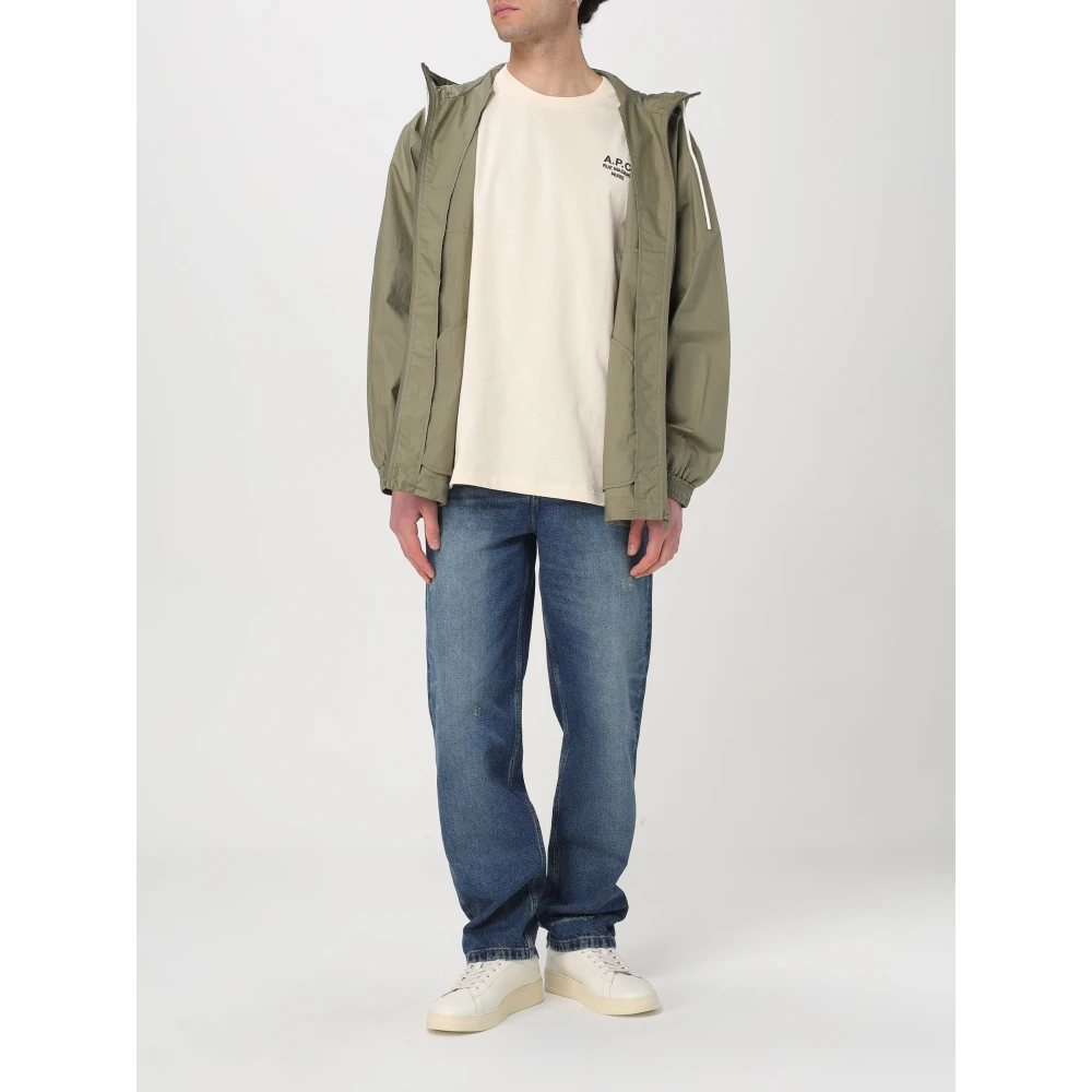 A.p.c. Biologisch Katoen T-Shirt Rue Madame Beige Heren