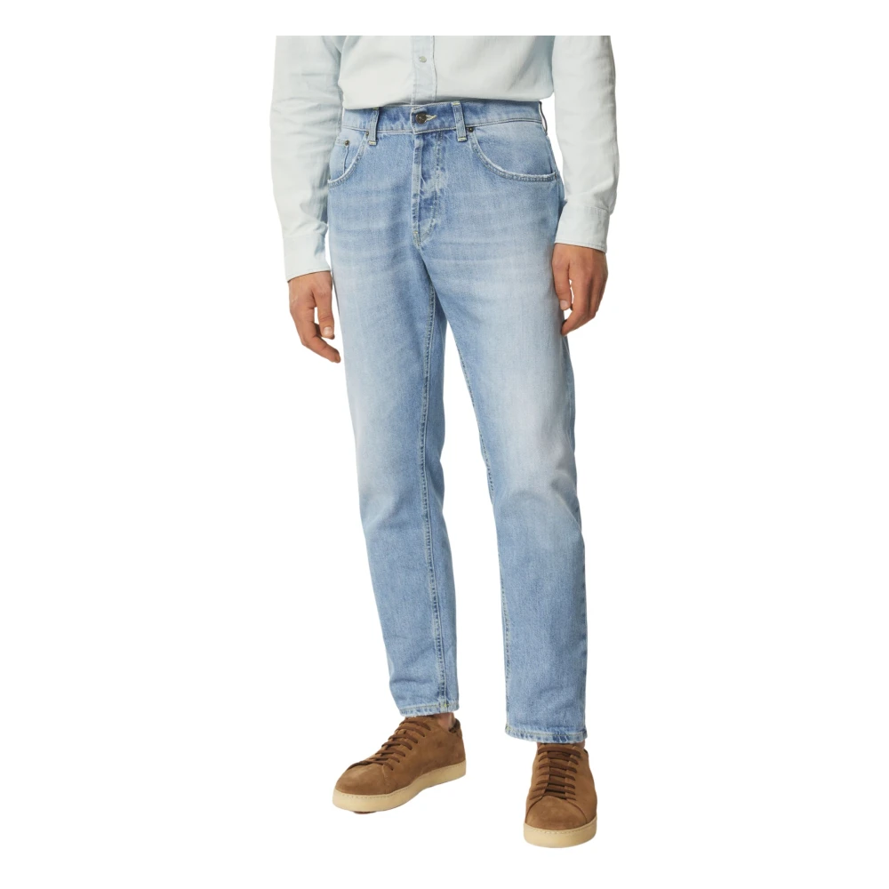 Dondup Slim Fit Lage Taille Denim Jeans Ss23 Blue Heren