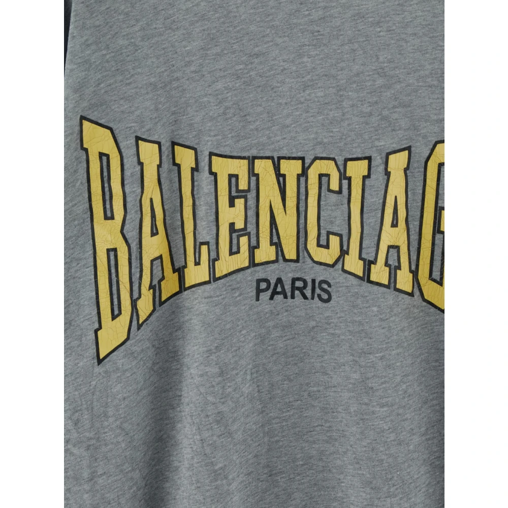 Balenciaga Logo T-shirt Casual Wear Blue Heren