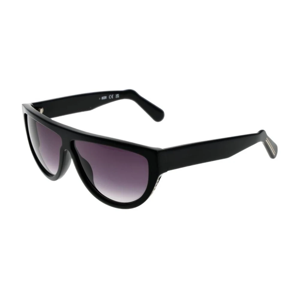 Gcds Unisex Black Rectangle Sunglasses With Gradient Lenses