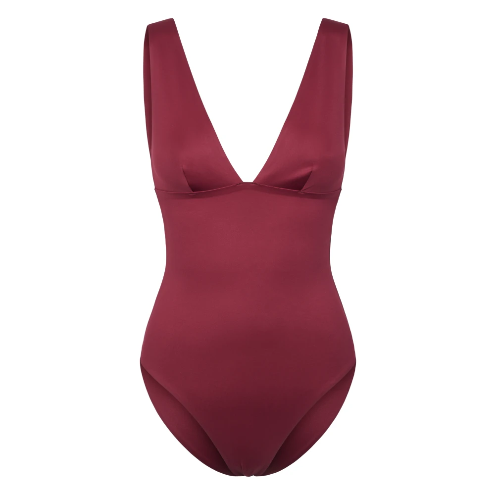 Mc2 Saint Barth Women's Red Calliope Heatsealed Triangle Onepiece Swimsuit - Swimsuits - S - Swimwear