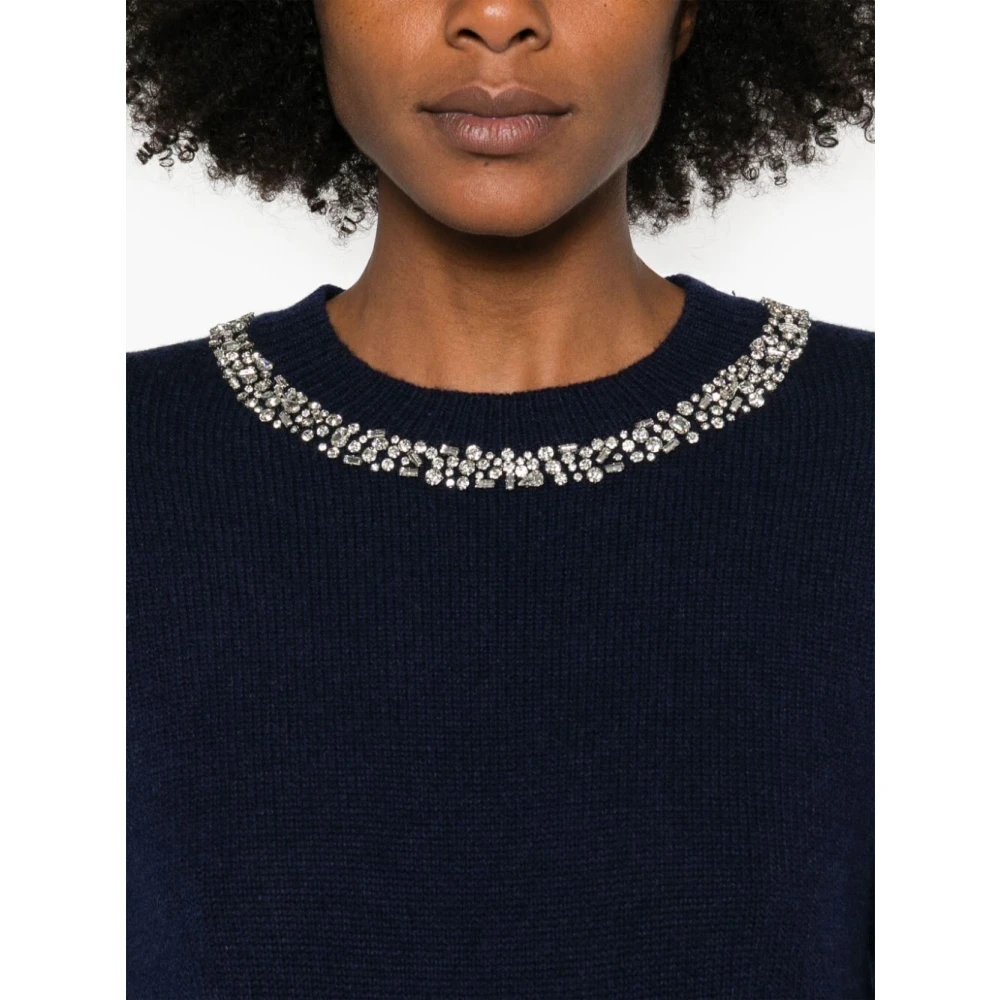 Semicouture Cosmo Sofia Gebreide Top Blue Dames