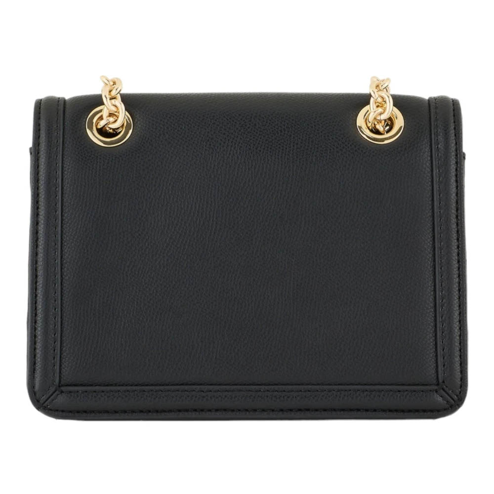 Armani Exchange Zwarte schoudertas met metalen details Black Dames