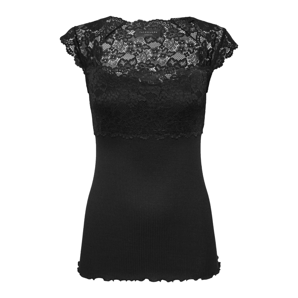 Rosemunde Feminine Kant Top Black Dames