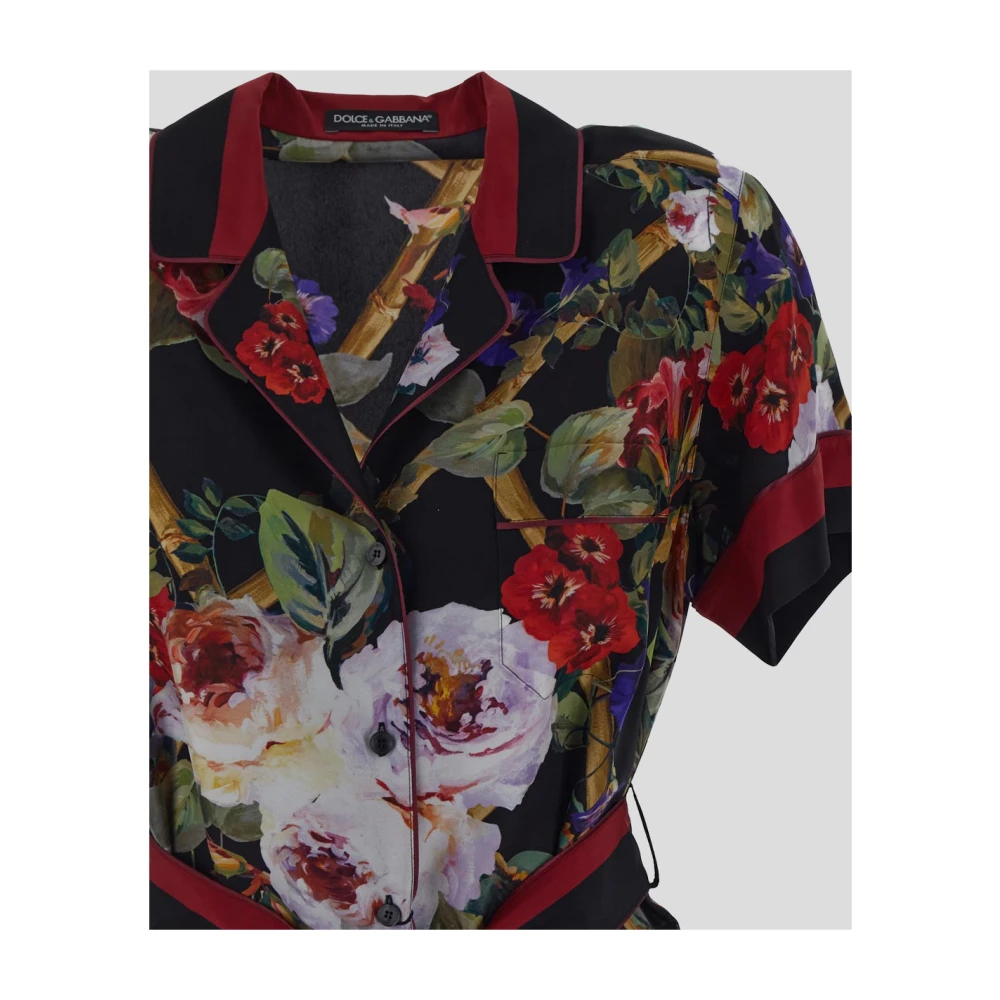 Dolce & Gabbana Zijden Shirt Multicolor Dames