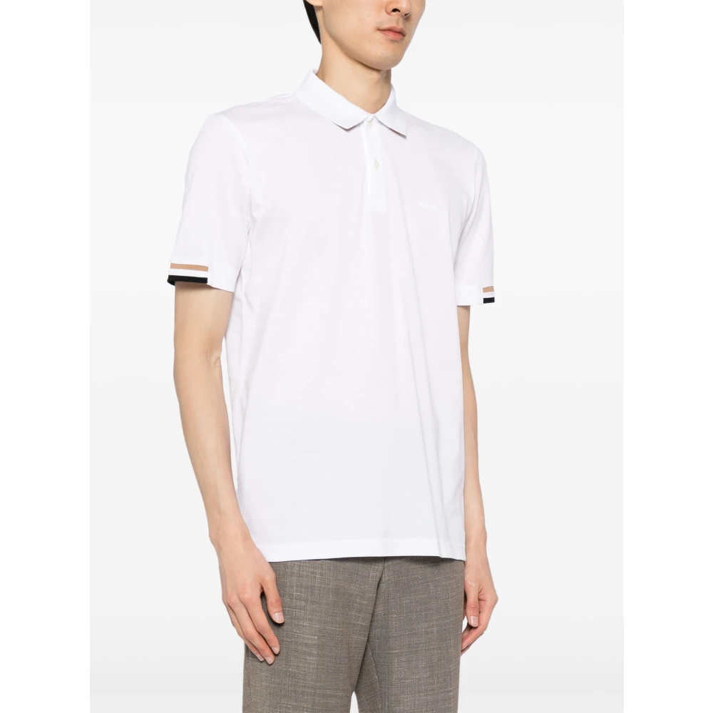 Hugo Boss Wit Jersey Shirt voor Mannen White Heren