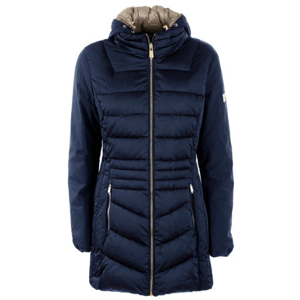 YES ZEE Blauwe Technische Jas met Capuchon Blue Dames