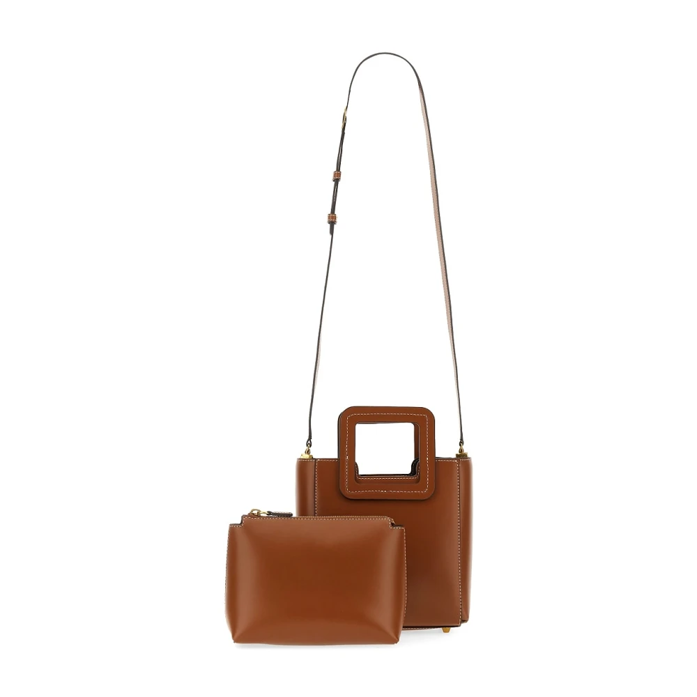 Staud Leren Handtas Brown Dames