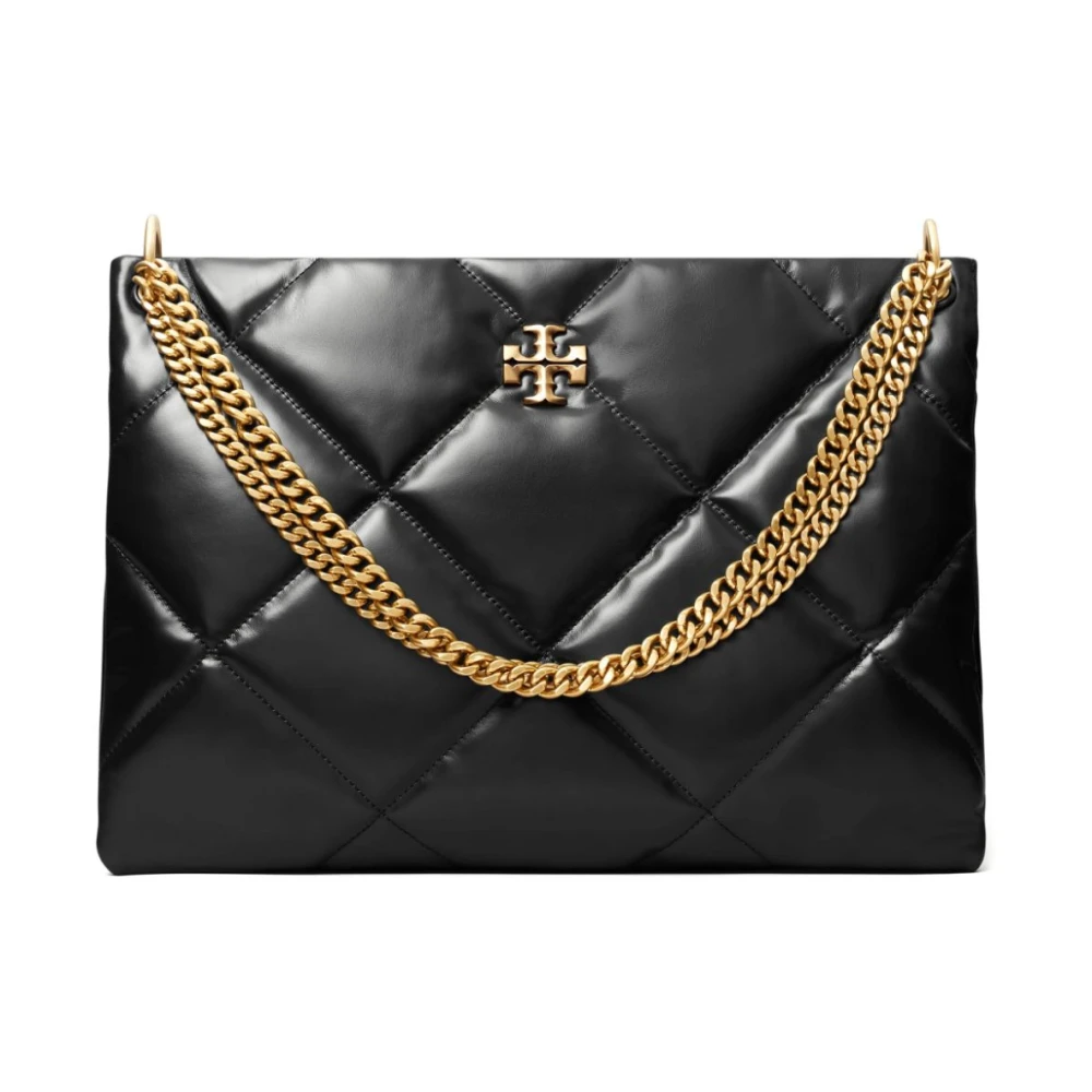TORY BURCH Diamanten Leren Tote Tas in Zwart Black Dames