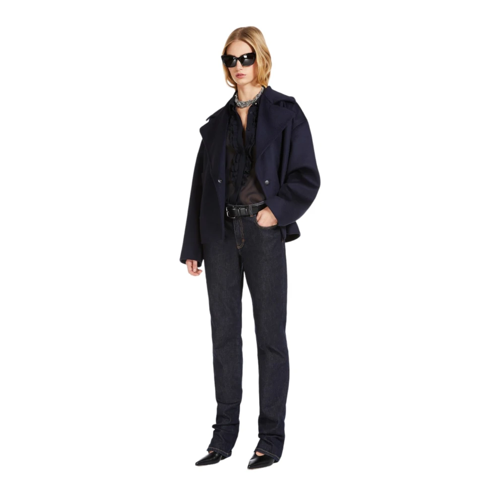 Max Mara Studio Klassieke Denim Jeans voor Dagelijks Gebruik Blue Dames