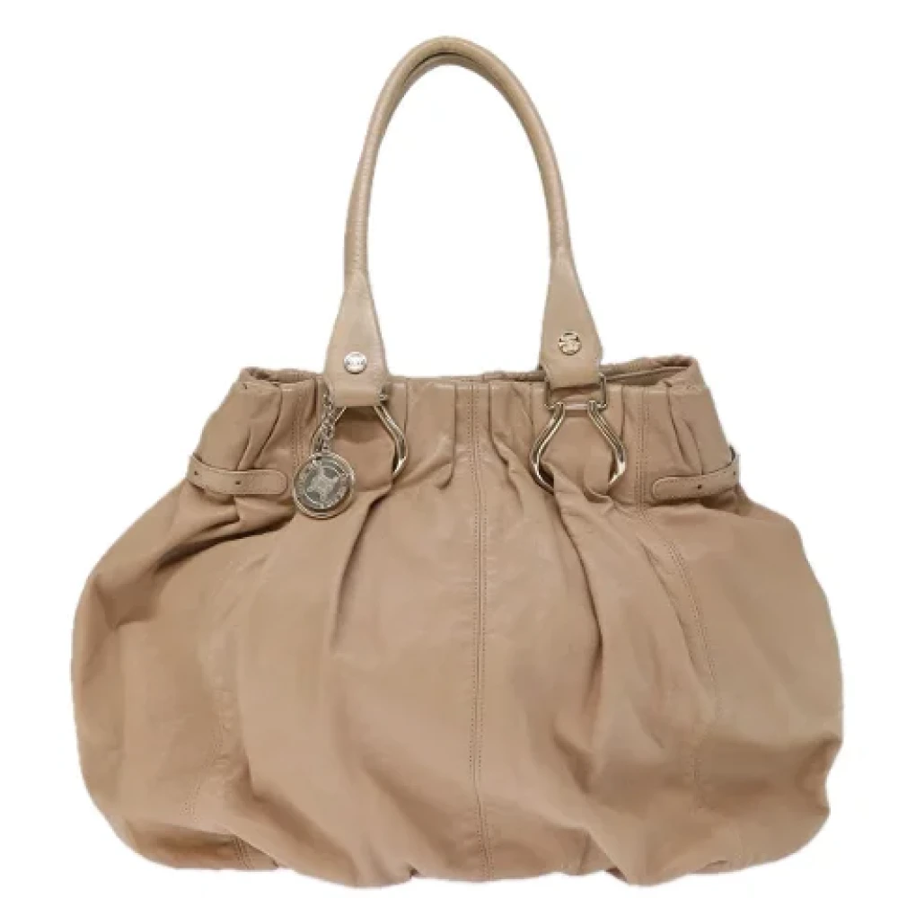 Celine Vintage Pre-owned Leather totes Beige Dames