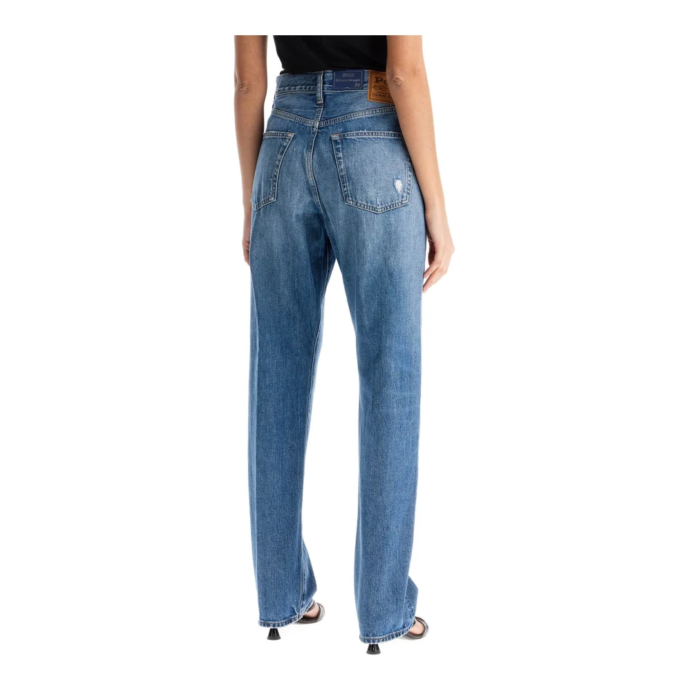 Polo Ralph Lauren Hoge Taille Rechte Dames Jeans Blue Dames