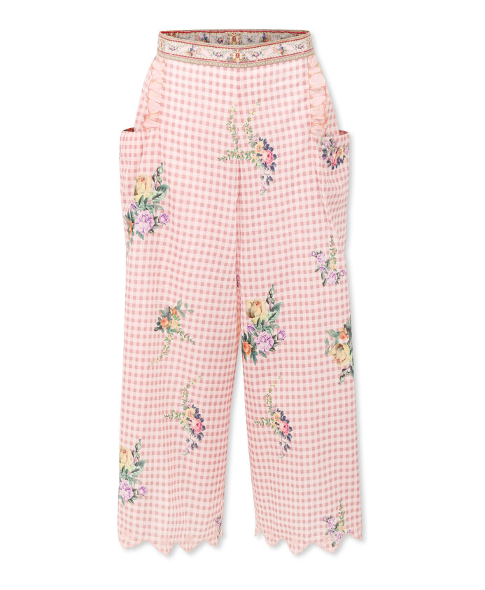 pantalon-elegant-en-coton-vichy-rose