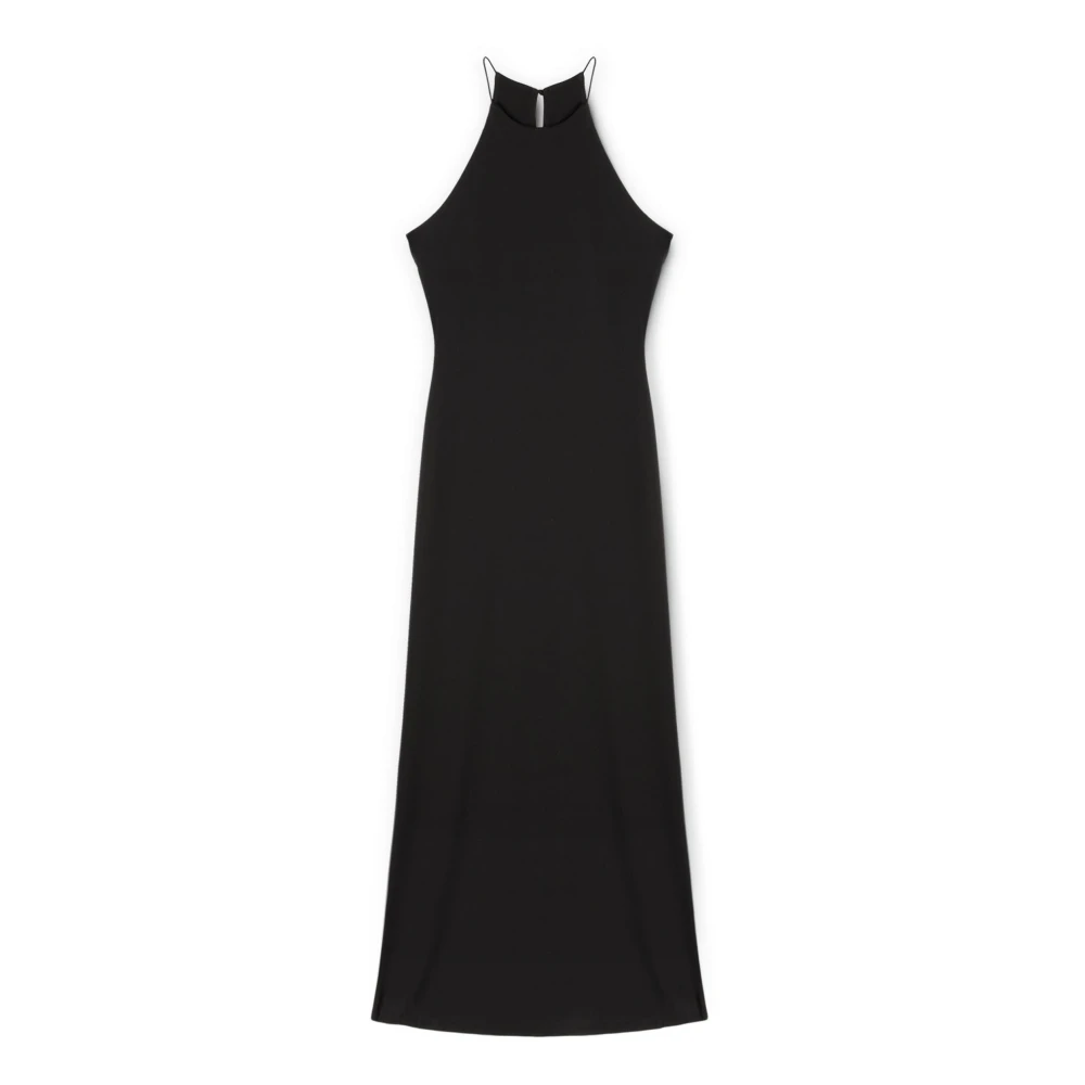 Motivi Lang Jurk met Split Black Dames