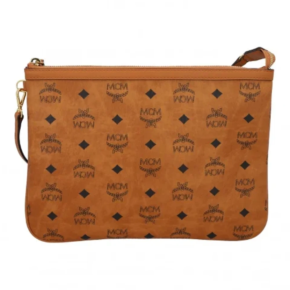 MCM Pre-owned Fabric clutches Brown Dames