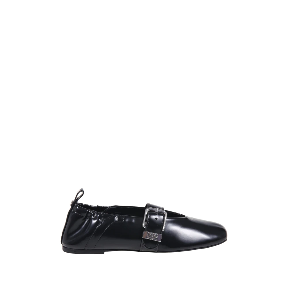 Ganni , Ballerina Shoes, Female, Black, 7 Uk, Sue Ballerina Box Oleatex