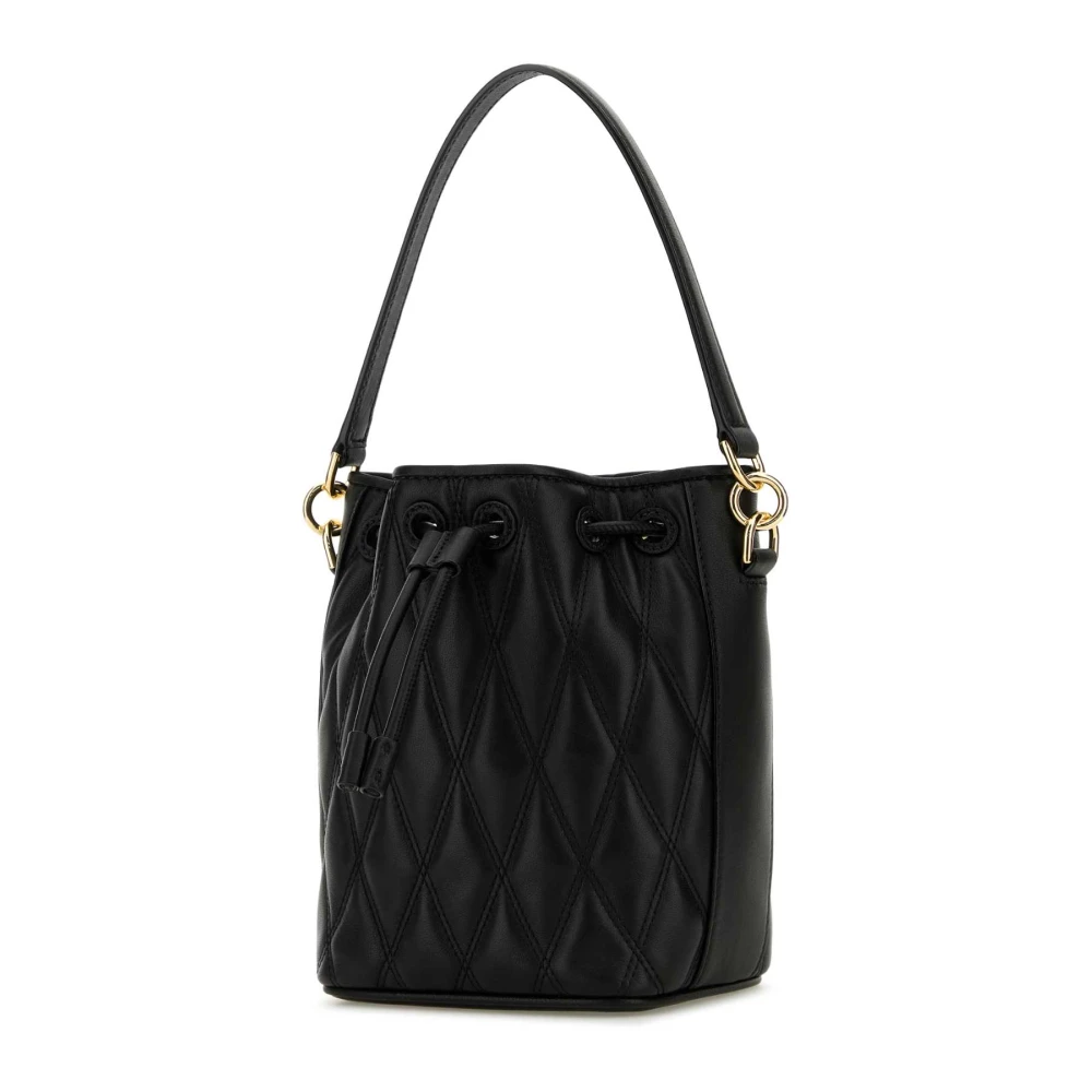 Bally Stijlvolle zwarte leren emmer tas Black Dames