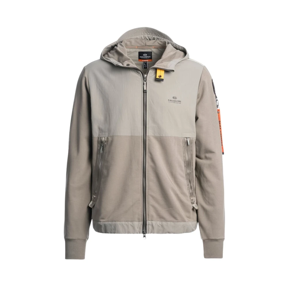 Parajumpers Men's Beige Zip-Throughs, M, Trident Hooded Fleece