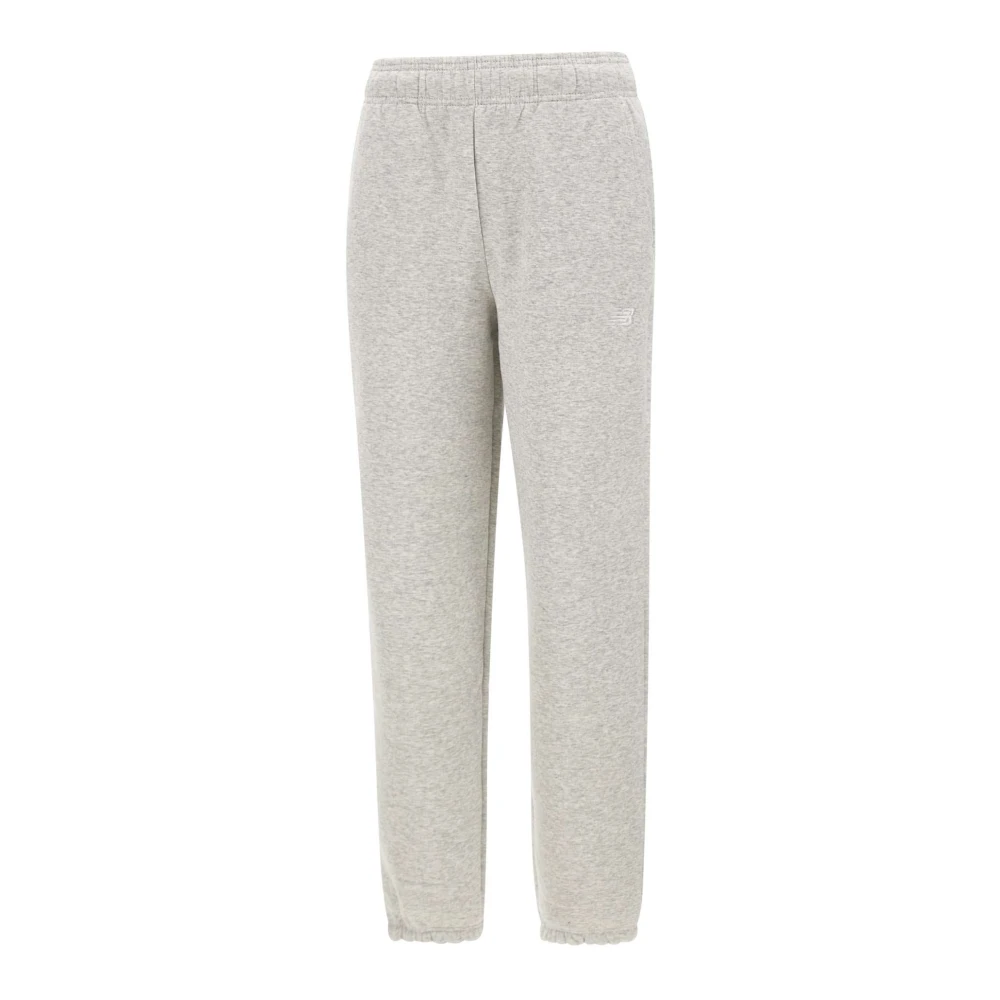 New Balance Grijze Katoenmix Jogger Broek Gray Dames