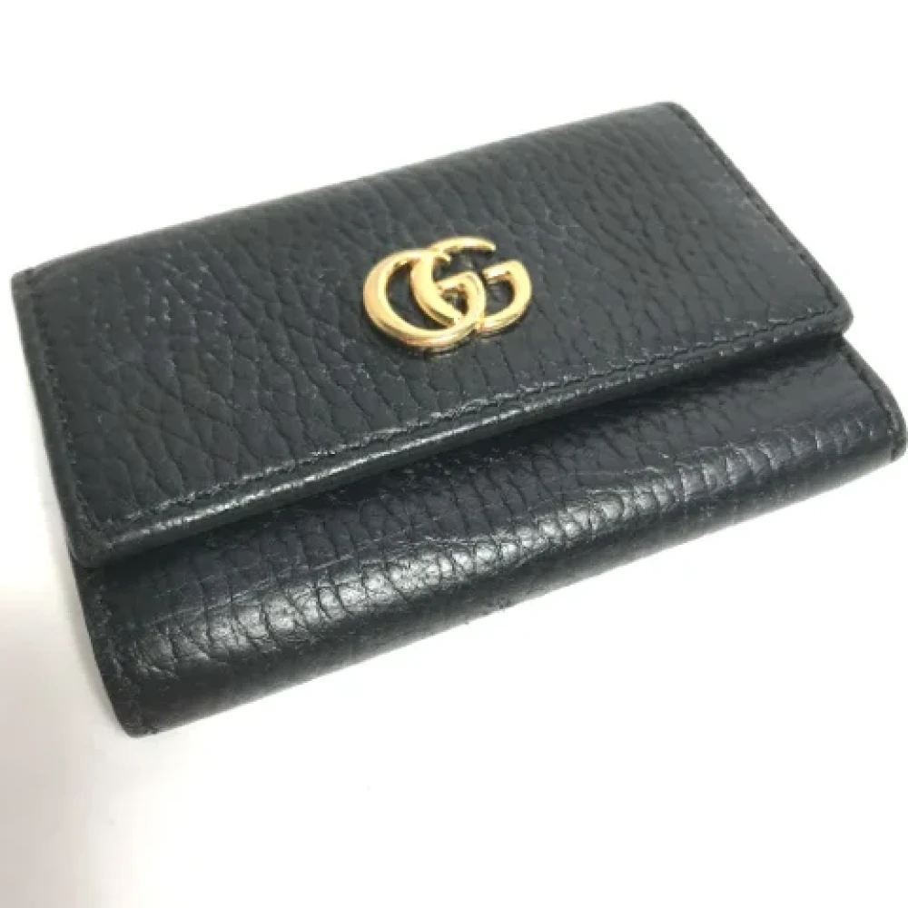 Gucci Vintage Pre-owned Leather key-holders Black Dames
