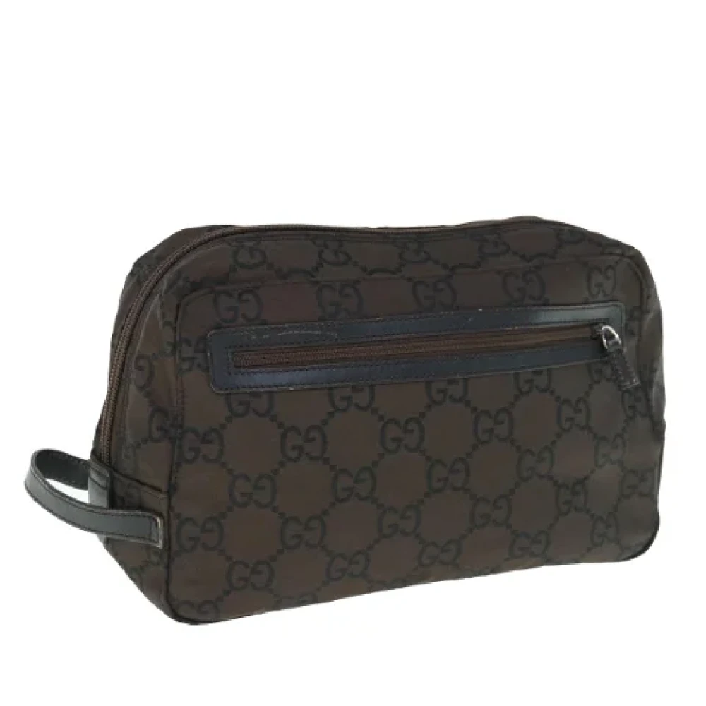 Gucci Vintage Pre-owned Canvas clutches Brown Dames