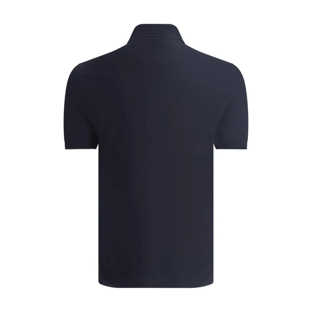 BRUNELLO CUCINELLI Polo Shirt met Geribbelde Kraag en Logo Gray Heren