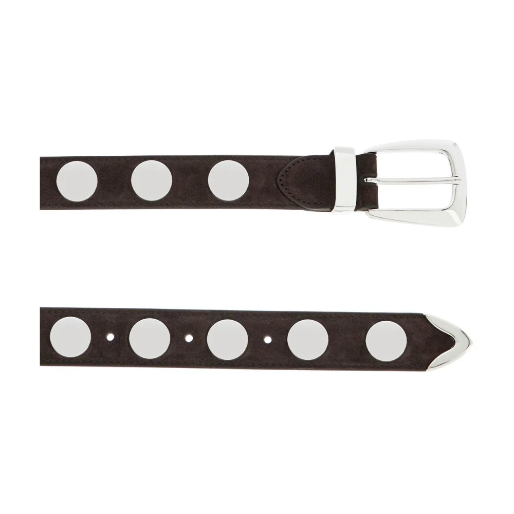 Khaite Studded Kalfsleren Riem Beige Dames
