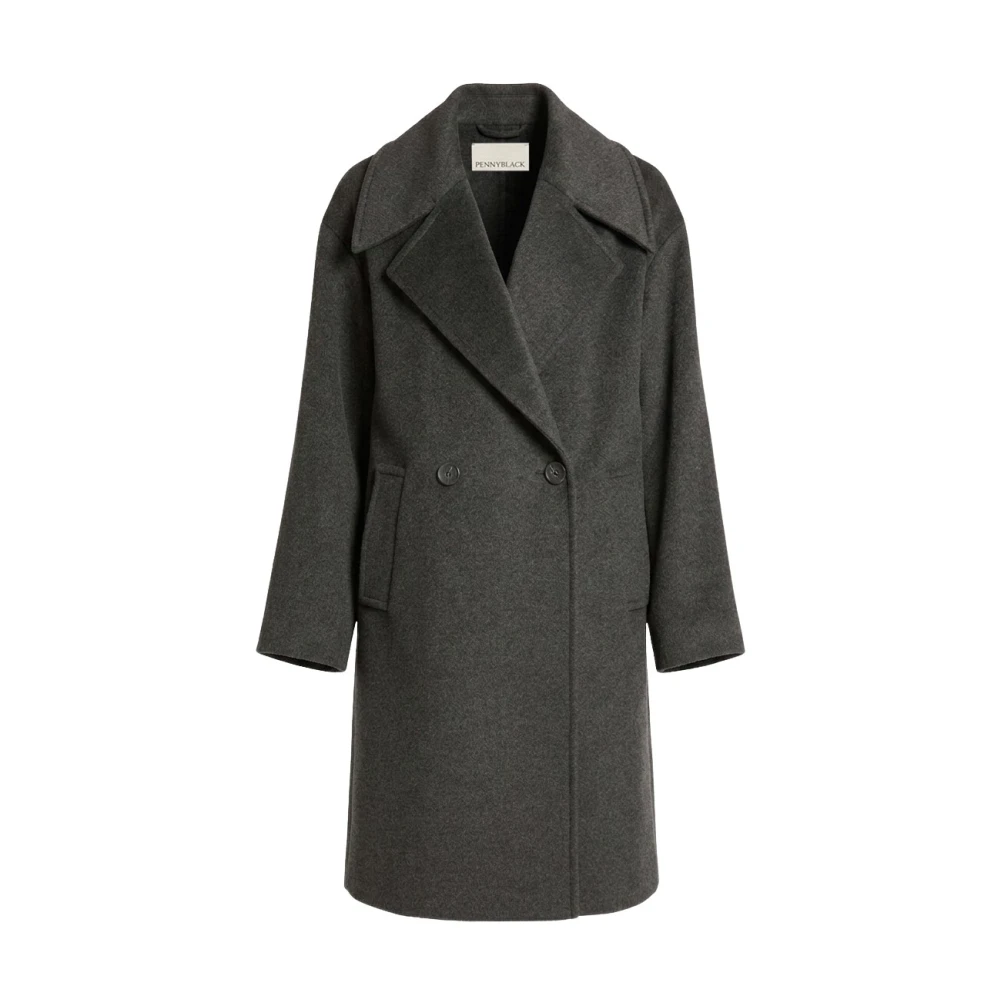Pennyblack Vrouw Grijs Jassen Dames, 3XS, Wol, Pbbmandare Jas