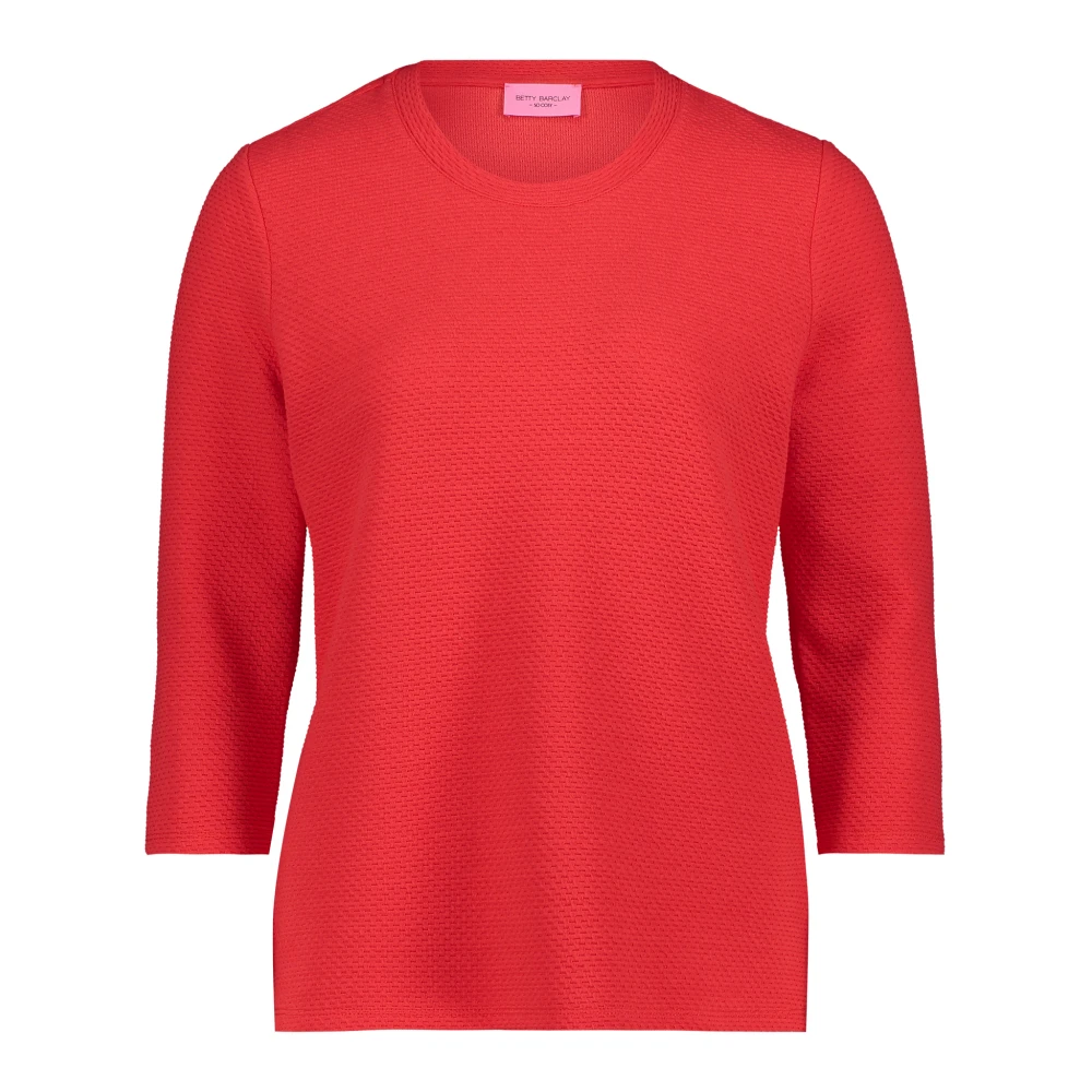 Betty Barclay Casual Piqué Shirt met Fijne Structuur Red Dames