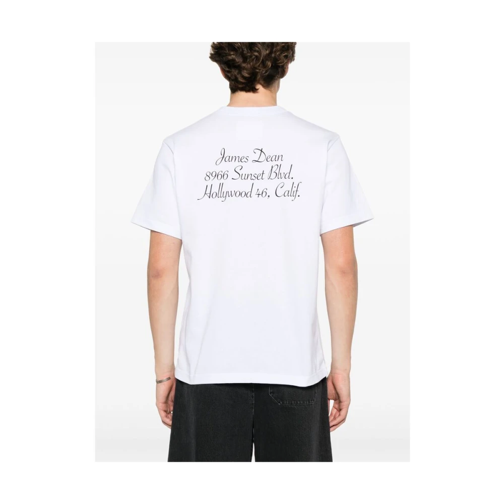 Sacai Witte Crew Neck Korte Mouwen T-shirt White Heren