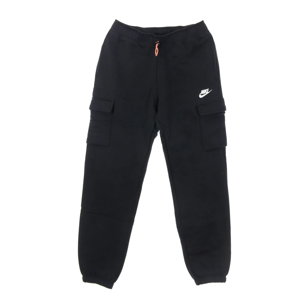 Nike Women's Black Training Trousers & Tights, L, Fleece Cargo Trousers /White