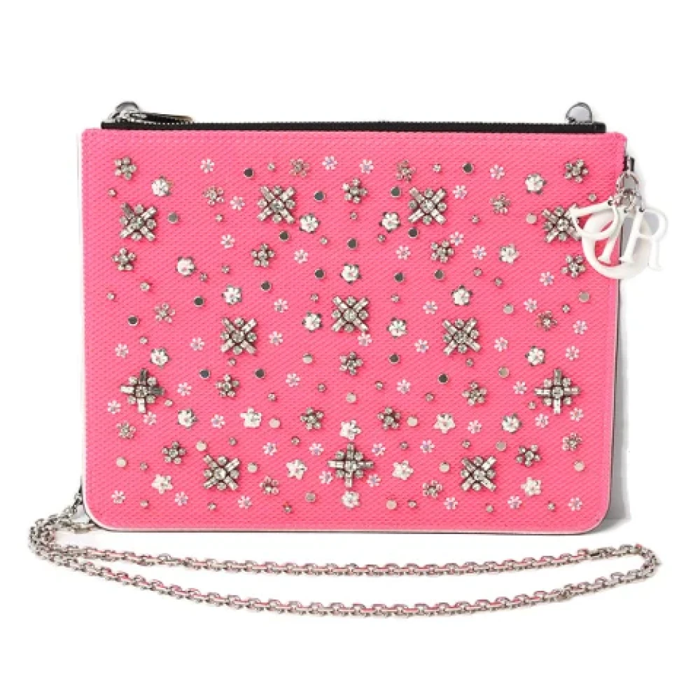Dior Vintage Pre-owned Canvas crossbody-bags Pink Dames