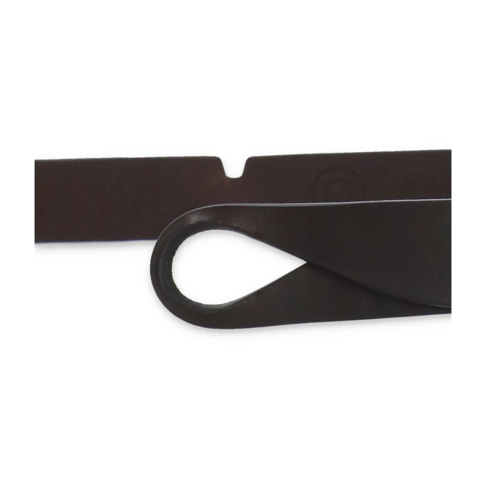 Orciani Bruin gladleren riem met schuifring Brown Heren