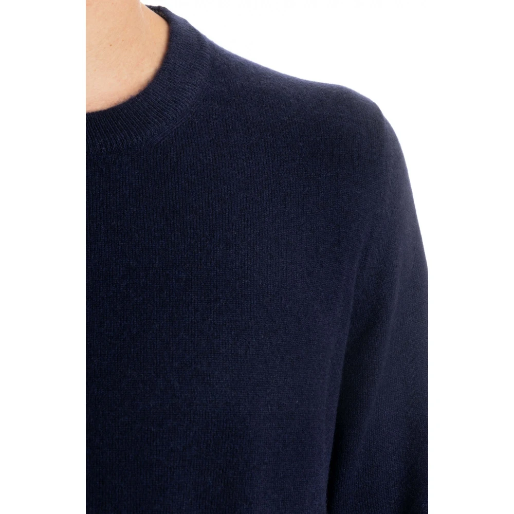 BRUNELLO CUCINELLI Blauwe Cashmere Crewneck Sweater Blue Heren