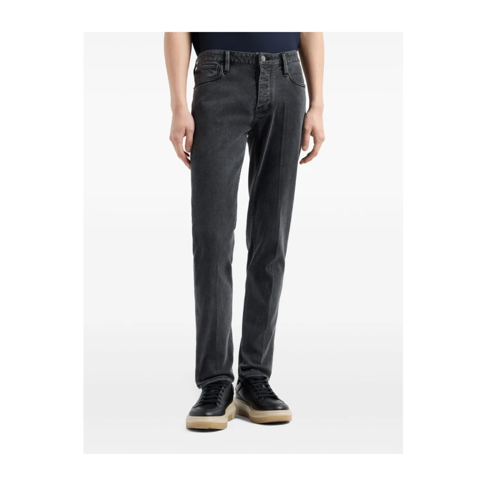 Emporio Armani Klassieke katoenen jeans Black Heren