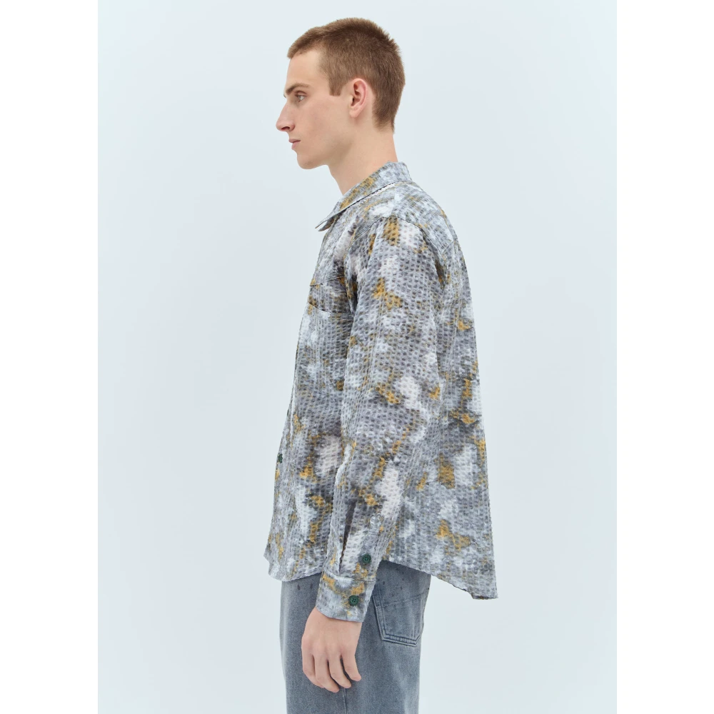 Brain Dead Gestructureerde Weef Hart Shirt Multicolor Heren