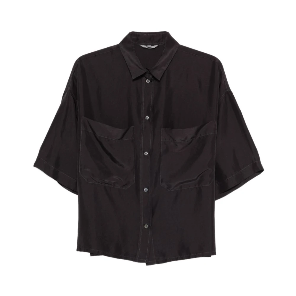 Barena Venezia Women's Brown Shirts, Xs, Oversize Military Shirt