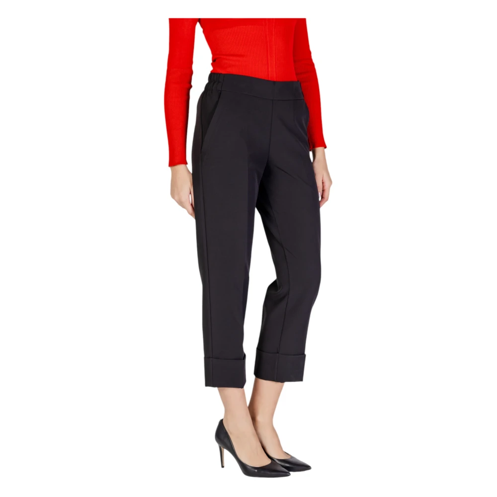 Sandro Ferrone Zwarte ritsbroek met zakken Black Dames