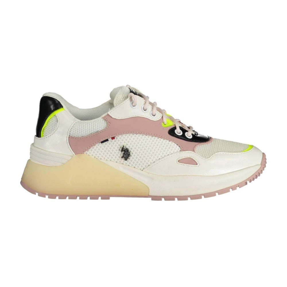 U.s. Polo Assn. Women's Multicolor Sneakers, 5 Uk, Polyester Sneaker With Contrasting Details And Logo